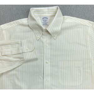 Brooks Brothers Shirt Men 16 - 35 Striped Regent 100% Supima Cotton Button Down